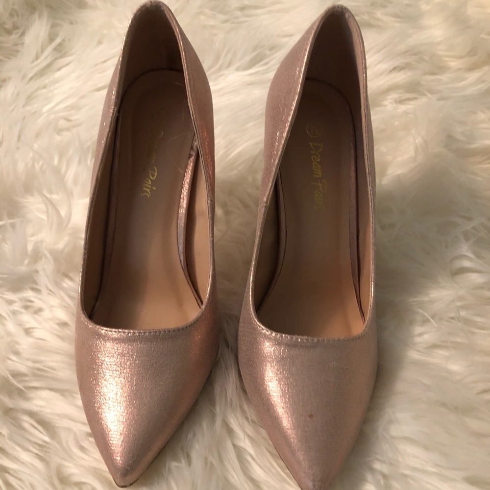 Blush/Rose Gold shimmer heels